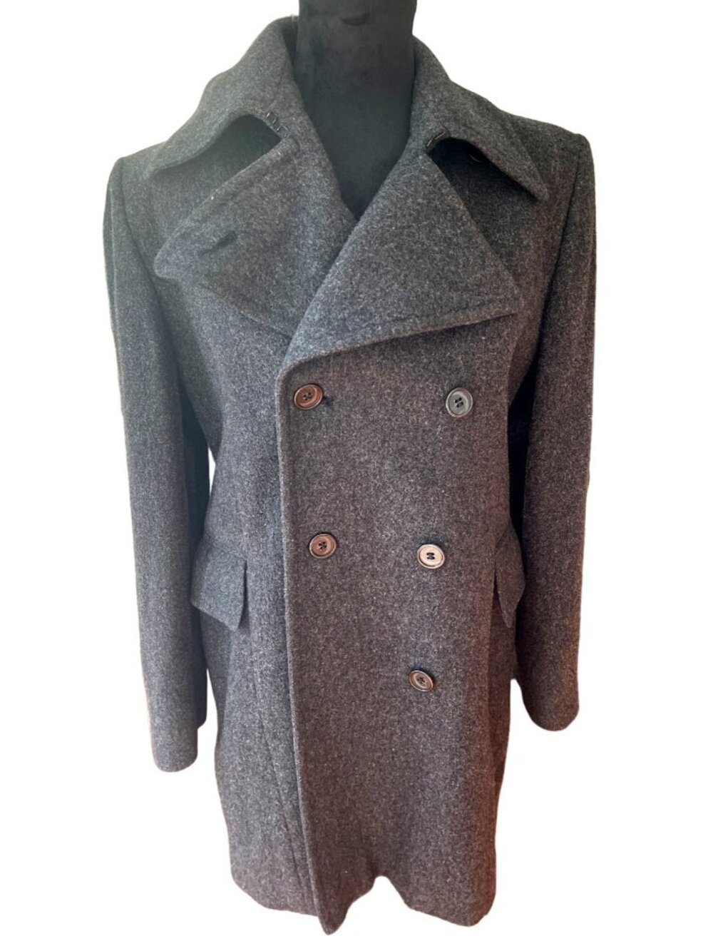 Vtg Perry Ellis Size 6 Portfolio Merino Wool Double Breasted Dress Coastal Chic - Picture 3 of 14